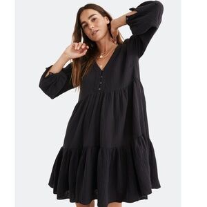 Madewell Button-Front Mini Dress